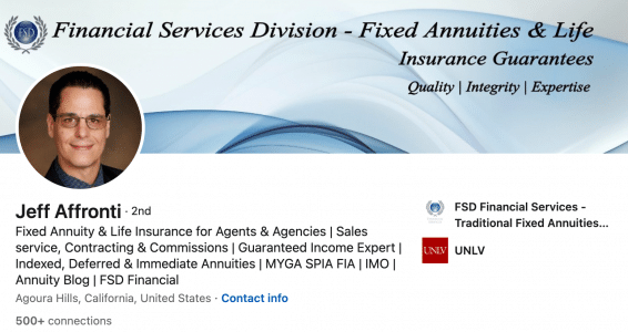 Jeff Affronti - Financial Services